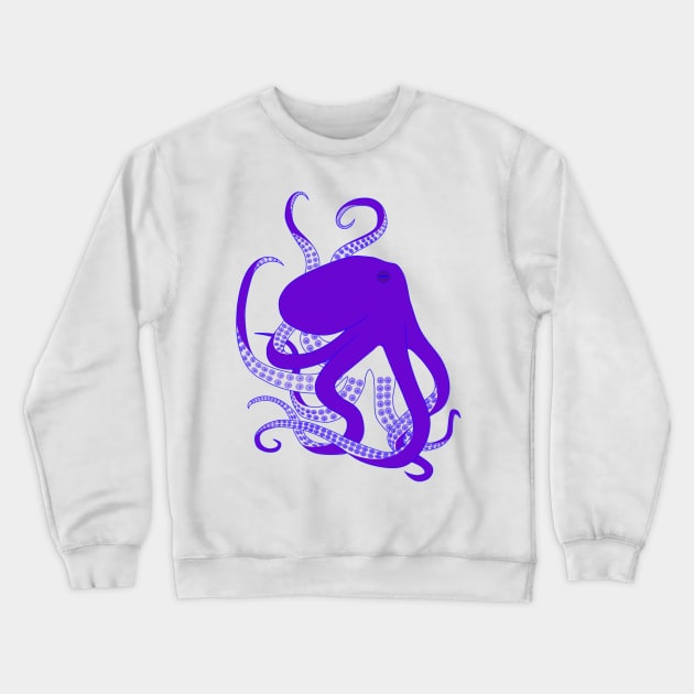 Purple Octopus Crewneck Sweatshirt by WelshDesigns